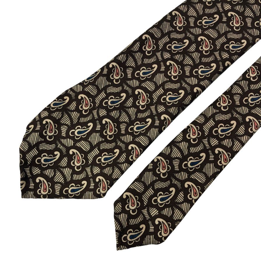 アットバンヌッチ ネクタイ セッテピアゲ ペイズリー総柄  Atto Vannucci【AFI18】