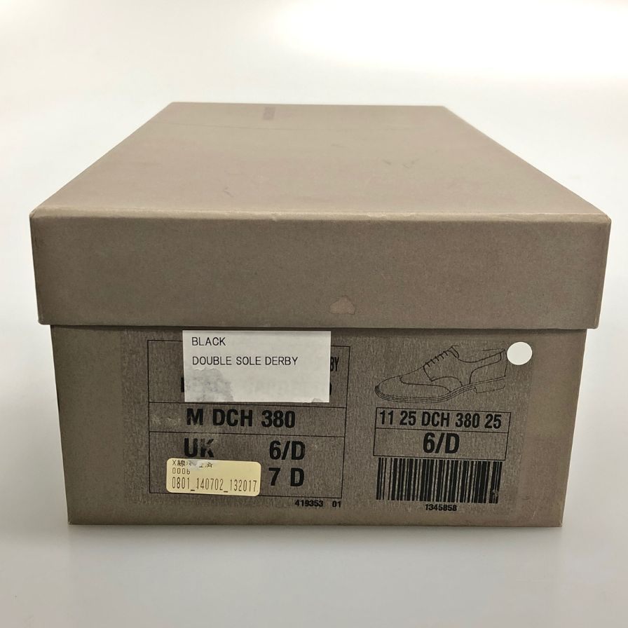 ジェイエムウエストン 380 ケイスリーヘイフォード別注 チェック柄 キッドレザー ブラック サイズUK6D  J.M.WESTON ビジネスシューズ 約25.5cm【LA】【中古】