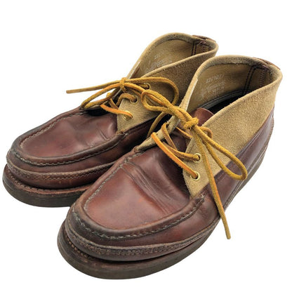 ラッセルモカシン チャッカブーツ スポーティングクレー スエード レザー 切替 2トーン ブラウン ベージュ メンズ サイズ US7B RUSSELL MOCCASIN 約25.0cm【AFC7】