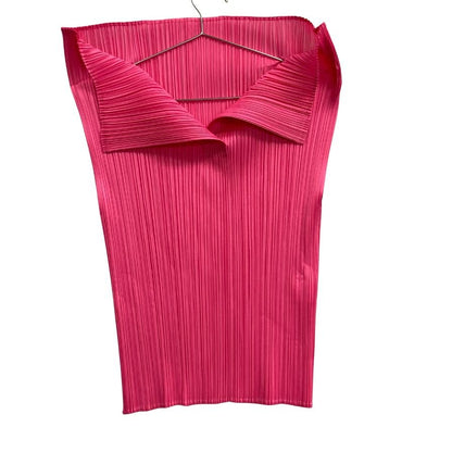 美品◆プリーツプリーズ イッセイミヤケ ハイネック ノースリーブ PP33JK111 ピンク サイズ3 PLEATS PLEASE 【AFB26】