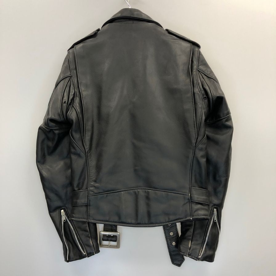 中古◆ショット ダブルライダースジャケット LOT613 ブラック サイズ34 牛革 レザー Schott perfecto 【AFG1】