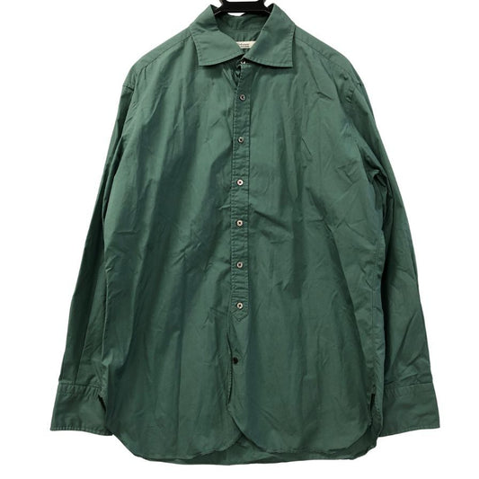 美品◆トキアリ TOKIARI THOMAS MASON 長袖シャツ トーマスメイソン生地 日本製 メンズ 2 グリーン 時在服飾設計 【AFB5】