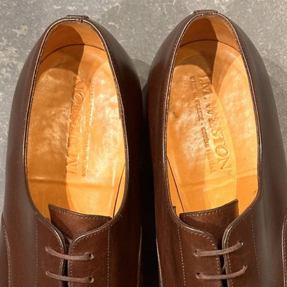 ジェイエムウエストン レザーシューズ ストレートチップ 300 カーフ ブラウン サイズ9E  J.M.WESTON ビジネスシューズ 約27.5cm【LA】【中古】