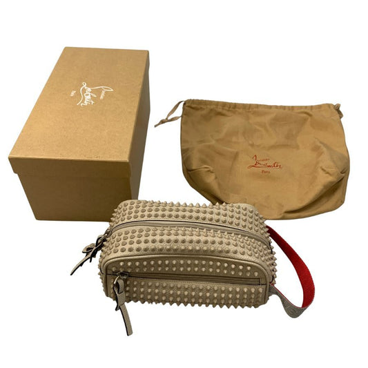 クリスチャンルブタン セカンドバッグ ブラスター スタッズ レディース グレージュ Christian Louboutin【AFE4】