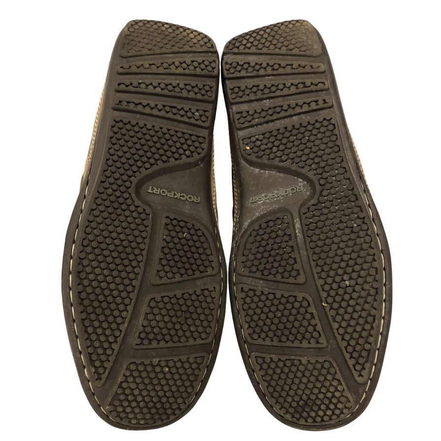 ロックポート アディダス スリッポン ドライビングシューズ スエード メンズ ブラウン系 サイズ24.5cm ROCKPORT adiPRENE by adidas 約24.5cm【AFC3】