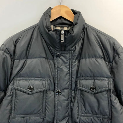 中古◆バーバリー ロンドン ダウンブルゾン 4ポケット 裏地ノバチェック 三陽商会 01496-06 メンズ サイズLL ブラック BURBERRY LONDON 【AFB14】