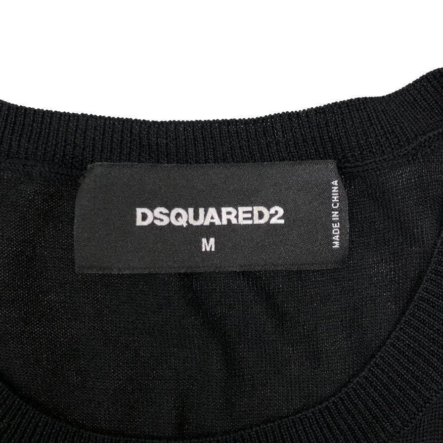 極美品◆ディースクエアード 長袖ロング丈トップス ワンピース ゴールドジップ レディース サイズM ブラック Dsquared2 【AFB31】 極美品◇ディースクエアード 長袖ロング丈トップス ワンピース