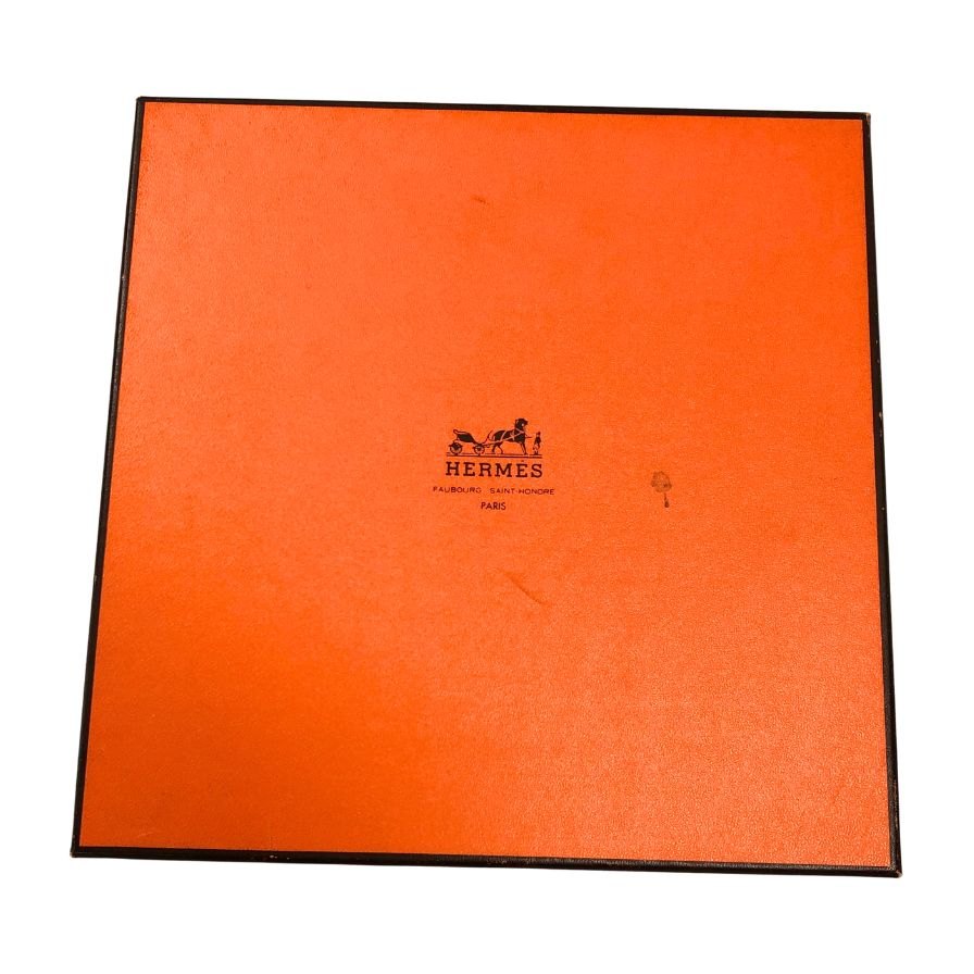 エルメス スカーフ カレ90 TURBANS DES REINES 王女のターバン シルク オレンジ×ホワイト レディース HERMES【AFI22】