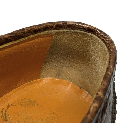 スコッチグレイン ペニーローファー 海亀 レザー コイン ブラウン メンズ サイズ25.0EE Scotch Grain ローファー 約25.0cm【LA】【中古】