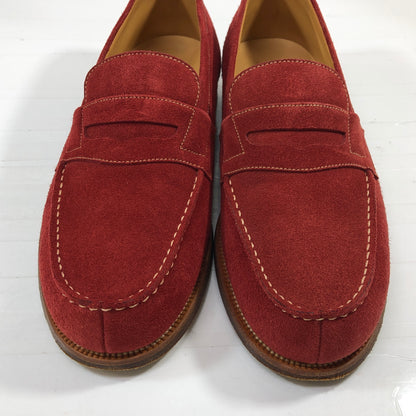 ジェイエムウエストン 180 スエード シグニチャーローファー レッド サイズ5D メンズ J.M.WESTON ローファー 約25.0cm【LA】【中古】