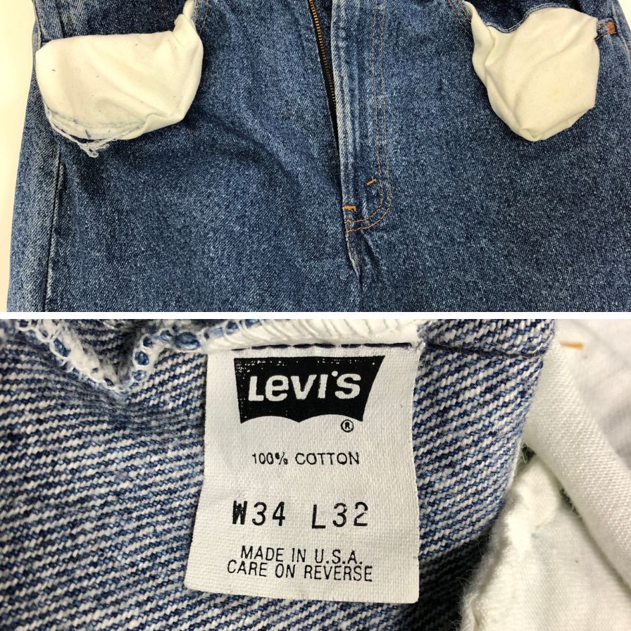 リーバイス デニム505 90S ボタン裏532 USA製 インディゴ メンズ W34 L32 LEVI’S 【AFB44】
