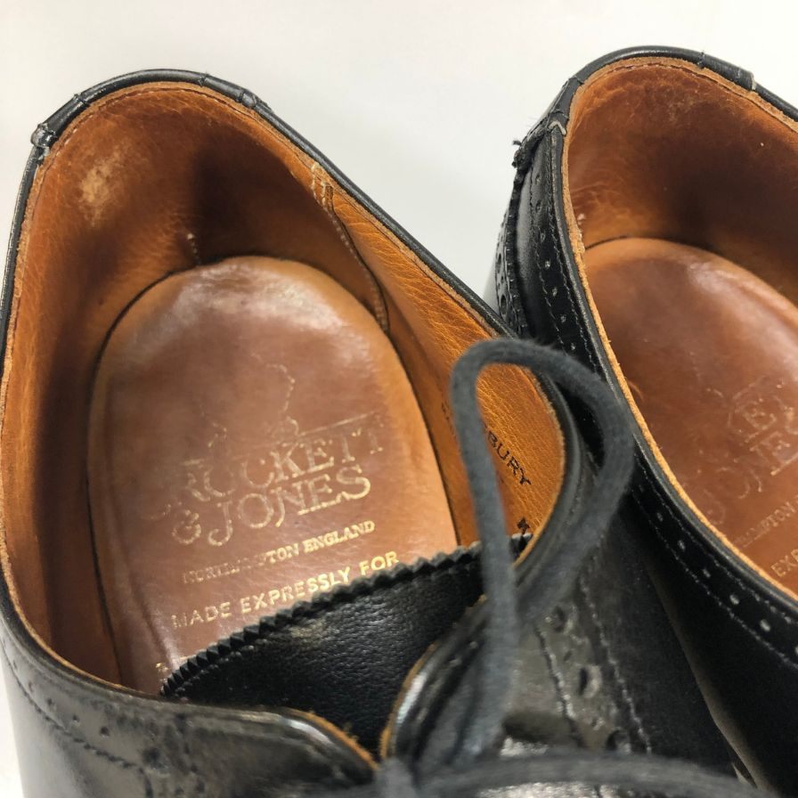 クロケット＆ジョーンズ ソールズベリー メンズ 8F ブラック Crockett & Jones 約26.5cm【AFC41】