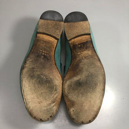 グッチ レザーシューズ ビットローファー ヌバック1953コレクション イタリア製 メンズ サイズ6.5 グリーン系 GUCCI 約25.5cm【AFD3】