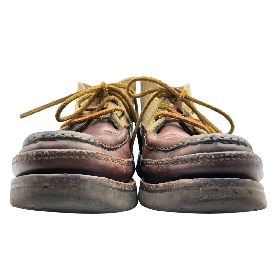 ラッセルモカシン チャッカブーツ スポーティングクレー スエード レザー 切替 2トーン ブラウン ベージュ メンズ サイズ US7B RUSSELL MOCCASIN 約25.0cm【AFC7】