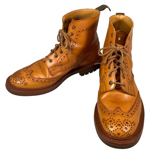 トリッカーズ M2508 カントリーブーツ カーフ メンズ エイコンアンティーク サイズUK9.5 Tricker's 約28.0cm【AFC31】