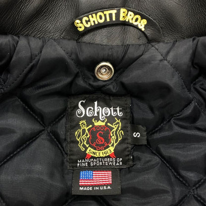 極美品◆ショット レザージャケット ダブルライダース ワンスター 牛革 革ジャン 613UW ブラック サイズS SCHOTT 【AFG1】
