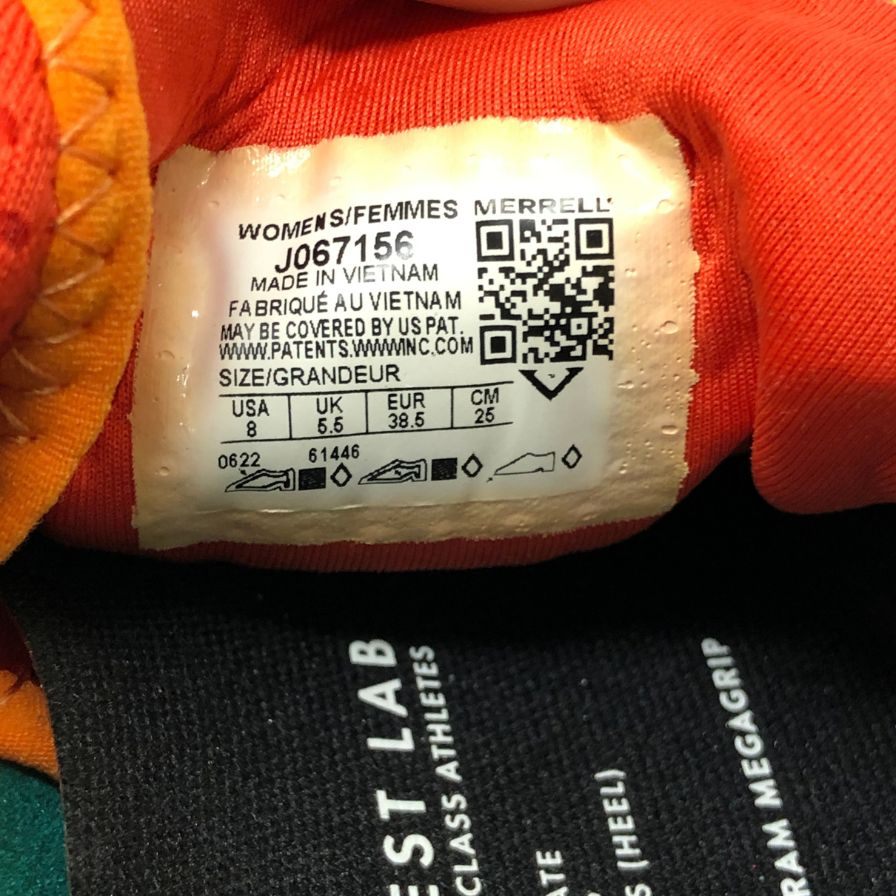 メレル アウトドアシューズ MTL MQM X RCI ビブラムソール オレンジ レディース サイズ25cm MERRELL 約25.0cm【AFD6】