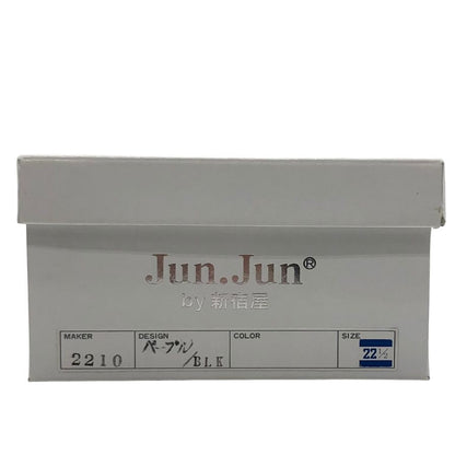 ジュンジュンバイ新宿屋 スニーカー 2210 レザー パープル ブラック ネブラ オデット 切替 レディース サイズ22.5 Jun.Jun by shinjukuya 約22.5cm【7-18】