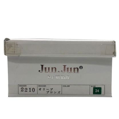 ジュンジュンバイ新宿屋 スニーカー 2210 レザー オリーブ ブロンズ ネブラ ナチュラメタ レディース サイズ24 Jun.Jun by shinjukuya 約24.0cm【7-18】