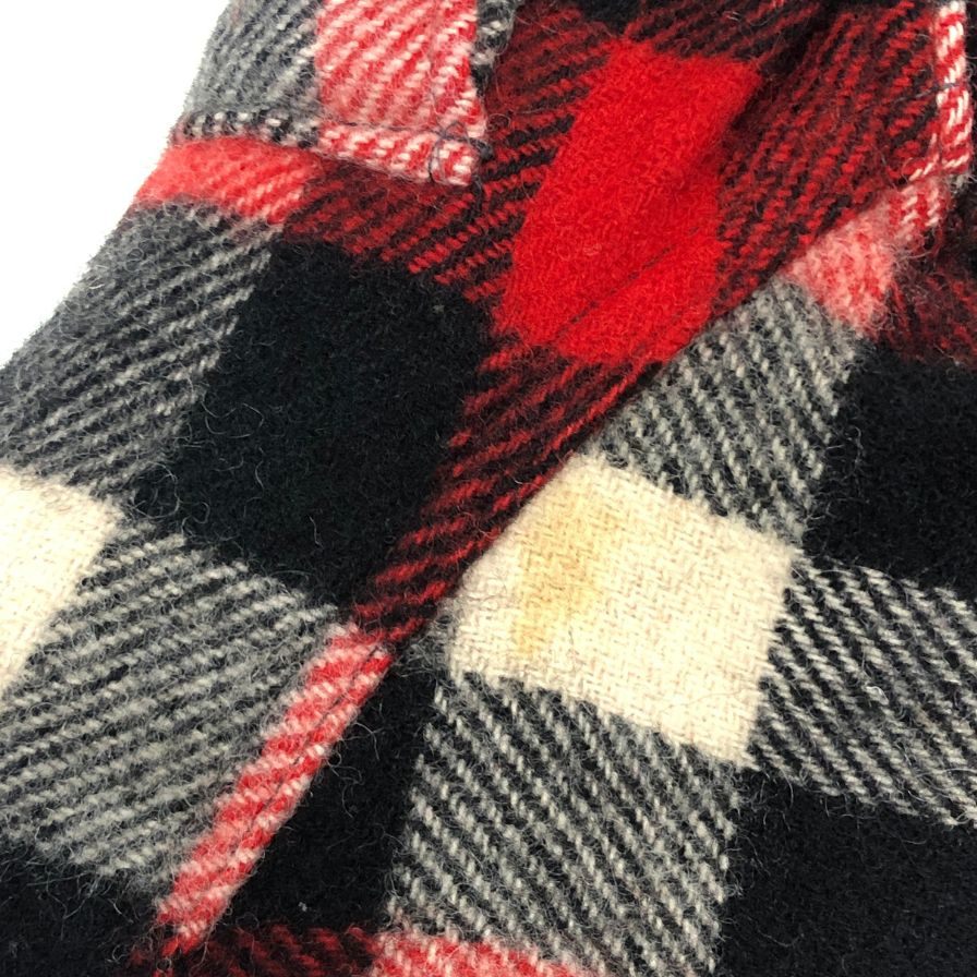 美品◆ウールリッチ シャツジャケット 70年代 三角タグ チェック ウール メンズ サイズS wool rich 【AFA16】