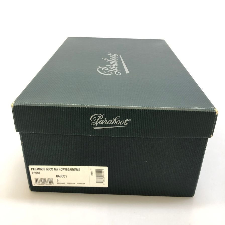 パラブーツ レザーブーツ リスレザー チェック コンビ ウール ツイード ネイビー メンズ サイズ8 PARABOOT ブーツ 約27.0cm【LA】【中古】