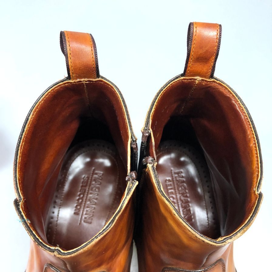 マグナーニ 21308 サイドジップブーツ カーフ ブラウン サイズ40 MAGNANNI 約25.0cm【AFD15】