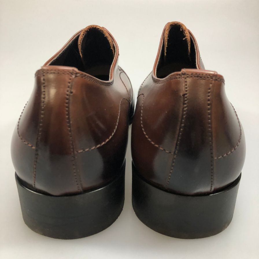 タケオ キクチ レザーシューズ ストレートチップ メダリオン スリッポン メンズ サイズ26cm ブラウン TAKEO KIKUCHI 約26.0cm【AFC9】