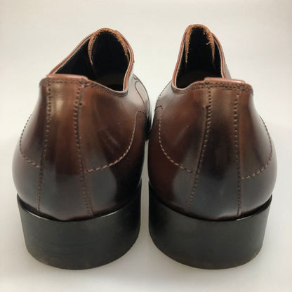 タケオ キクチ レザーシューズ ストレートチップ メダリオン スリッポン メンズ サイズ26cm ブラウン TAKEO KIKUCHI 約26.0cm【AFC9】