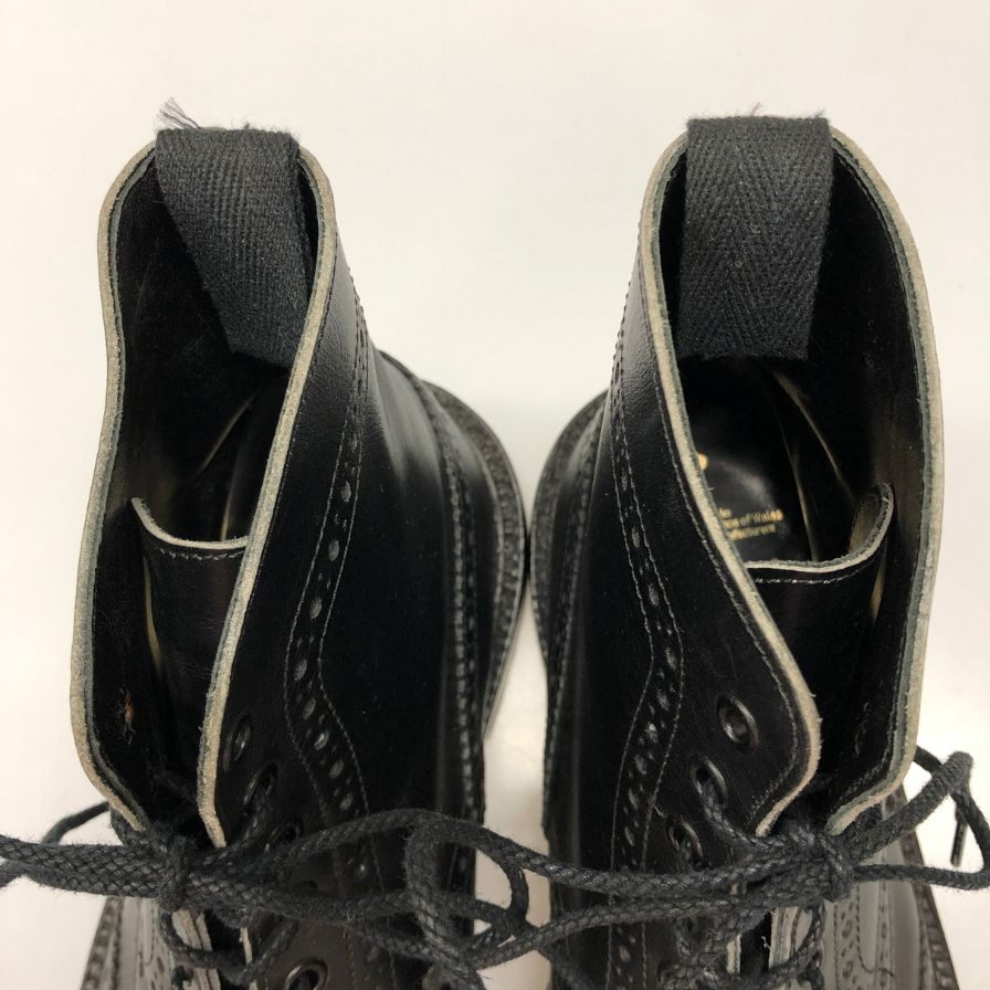 トリッカーズ レザーシューズ カントリーブーツ レースアップ モールトン M2508 メンズ ブラック サイズUK10 Tricker's ブーツ 約28.5cm【LA】【中古】