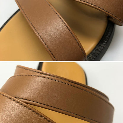 ジェイエムウエストン サンダル ダブルV ミュール ブラウン サイズ8 メンズ J.M.WESTON  約26.5cm【LA】【中古】