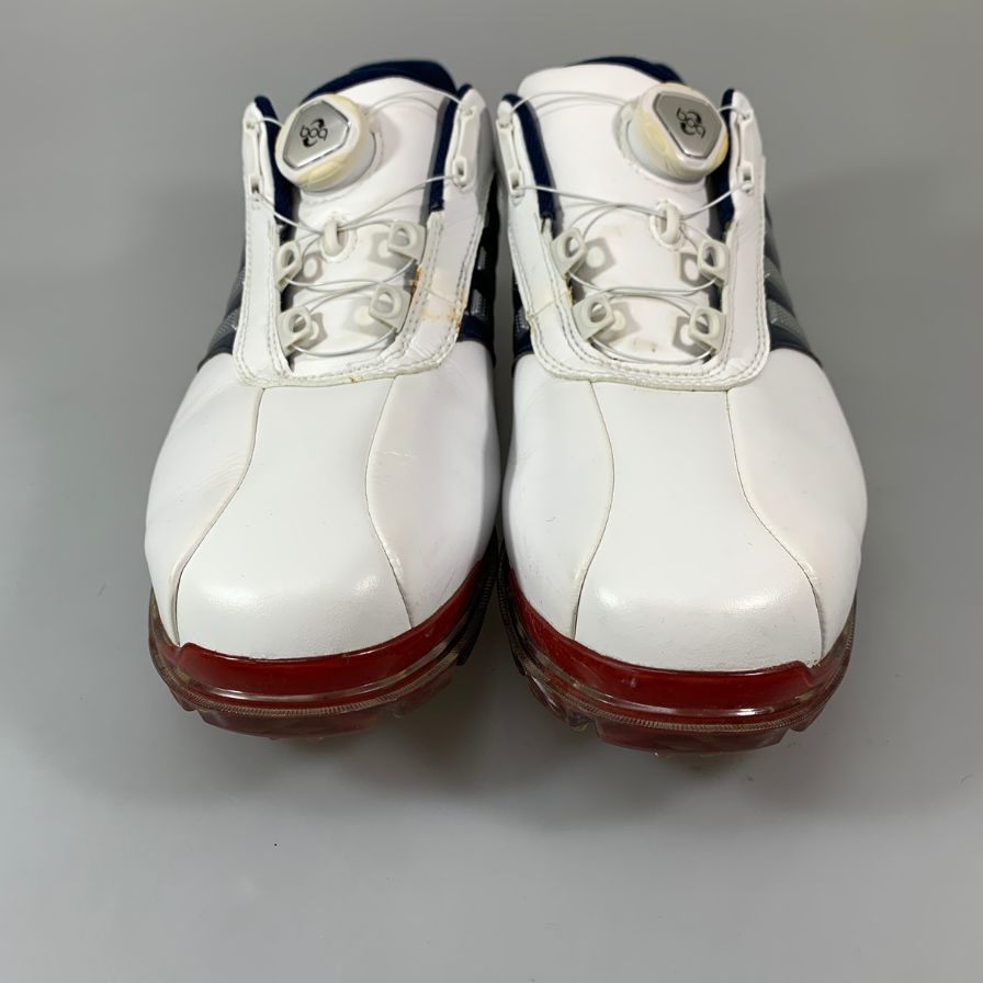 アディダス Q44895 ピュアメタル ボア プラス ゴルフシューズ ホワイト サイズ25.5㎝ メンズ adidas 約25.5cm【YB2】
