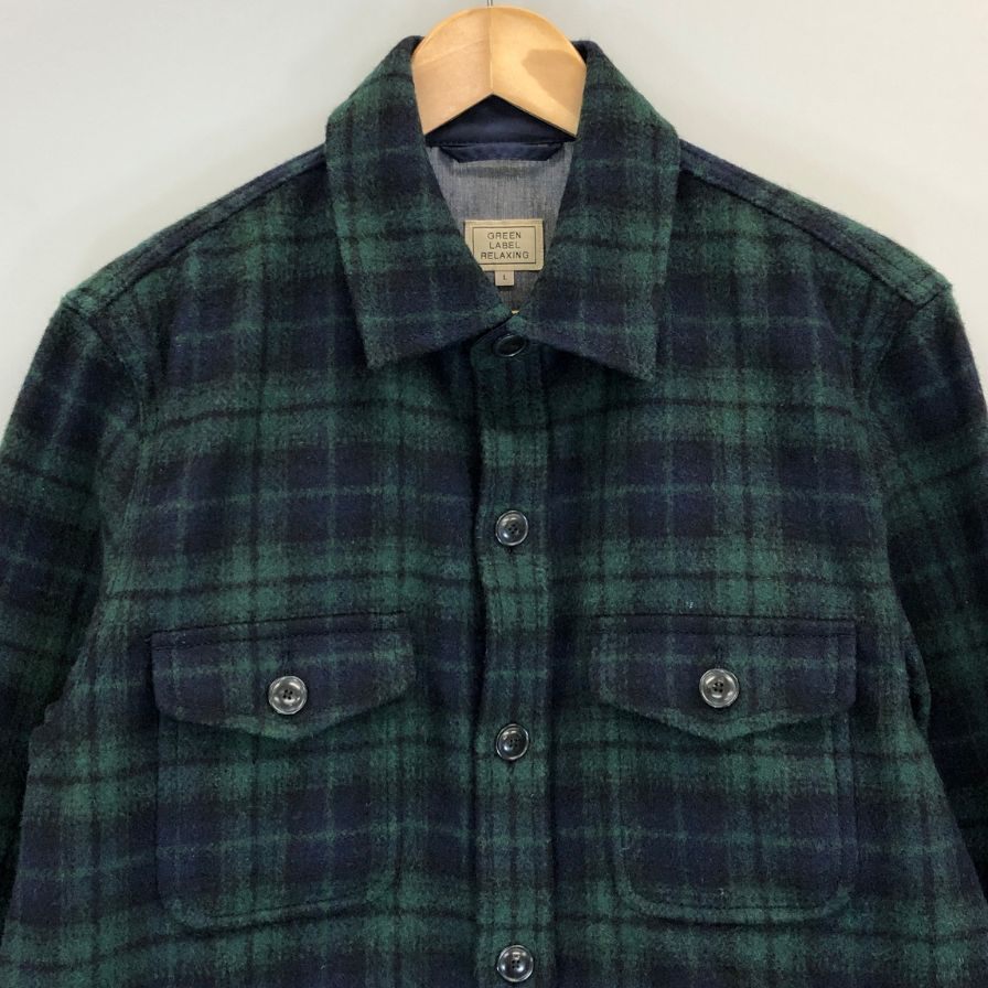 美品◆ユナイテッドアローズ グリーンラベルリラクシング ジャケット メンズ グリーン系 サイズL UNITED ARROWS 【AFB47】