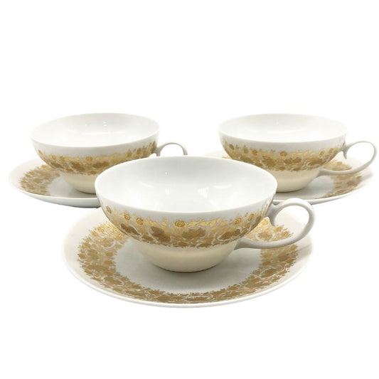 ローゼンタール スタジオライン ティーカップ&ソーサー ホワイト 3客セット Rosenthal studio-line【AFI21】【中古】