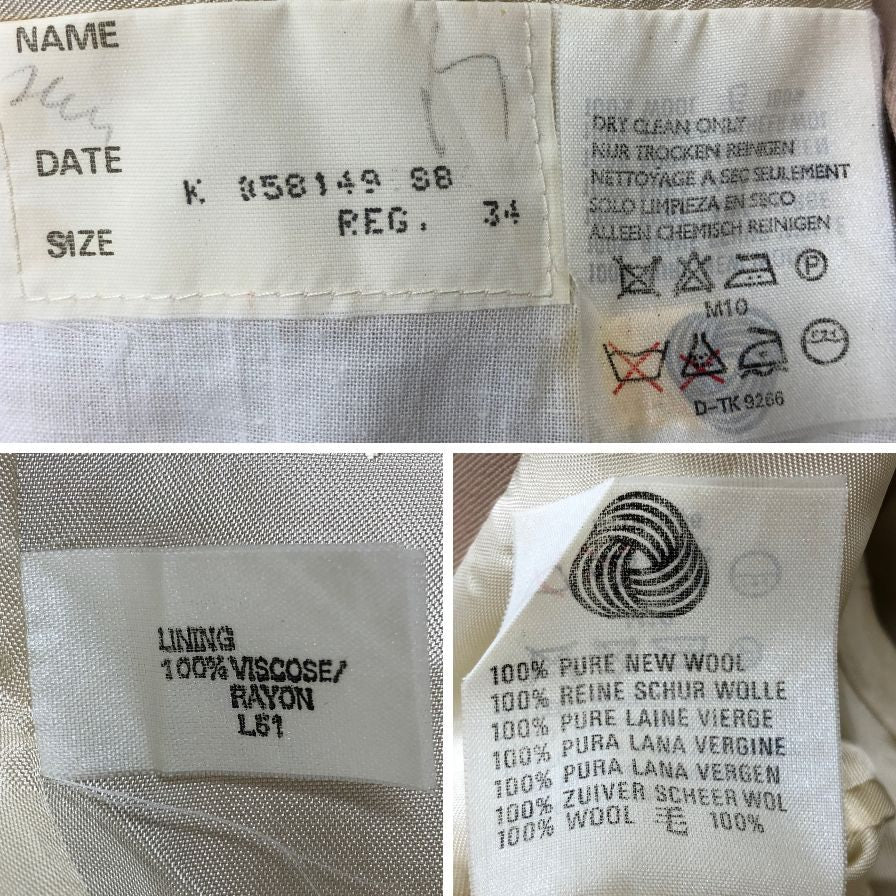 アクアスキュータム バルカラーコート ヴィンテージ イングランド製 ベージュ メンズ ベージュ サイズ34 Aquascutum【LA】