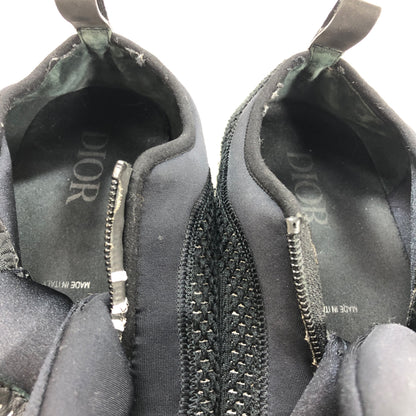 ディオール オム B25 ロートップ スニーカー ジップ メッシュニット＆ネオプレン ブラック メンズ サイズ41 20CDC DIOR HOMME 約26.0cm【AFC30】