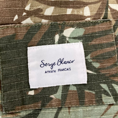 極美品◆セルジュブランコ フィールドジャケット ボタニカル柄 メンズ サイズL 総柄 Serge Blanco 【AFB6】