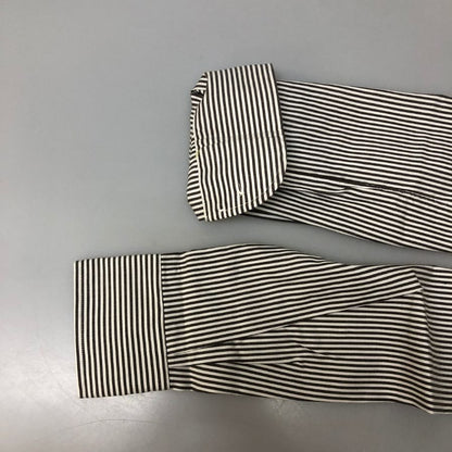 新品同様◆インディビジュアライズドシャツ ストライプシャツ MADE IN USA メンズ サイズ 15ハーフ グレー＆ホワイト INDIVIDUALIZED SHIRTS 【AFB14】
