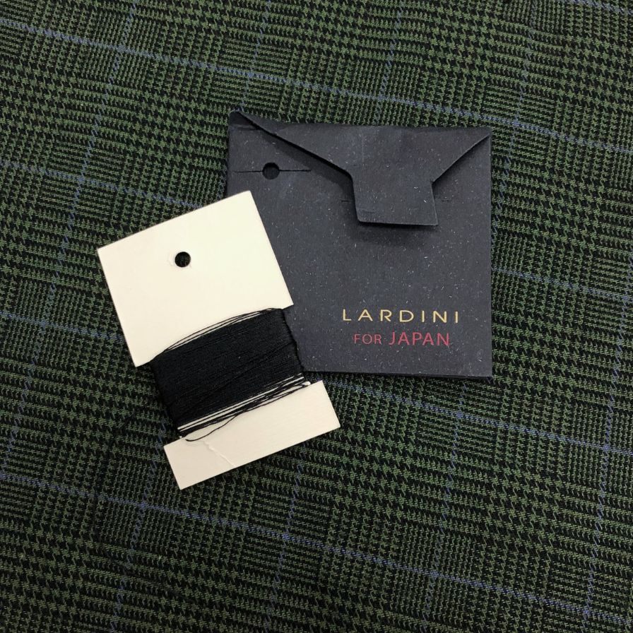 美品◆ラルディーニ テーラードジャケット 段返り3B グリーン メンズ サイズ46 LARDINI 【AFB26】