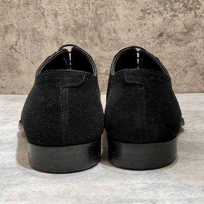 クロケット＆ジョーンズ ポールスミス別注 パンチドキャップトゥ アデレード スエード ブラック サイズUK7E CROCKETT&JONES スエードシューズ 約25.5cm【LA】【中古】