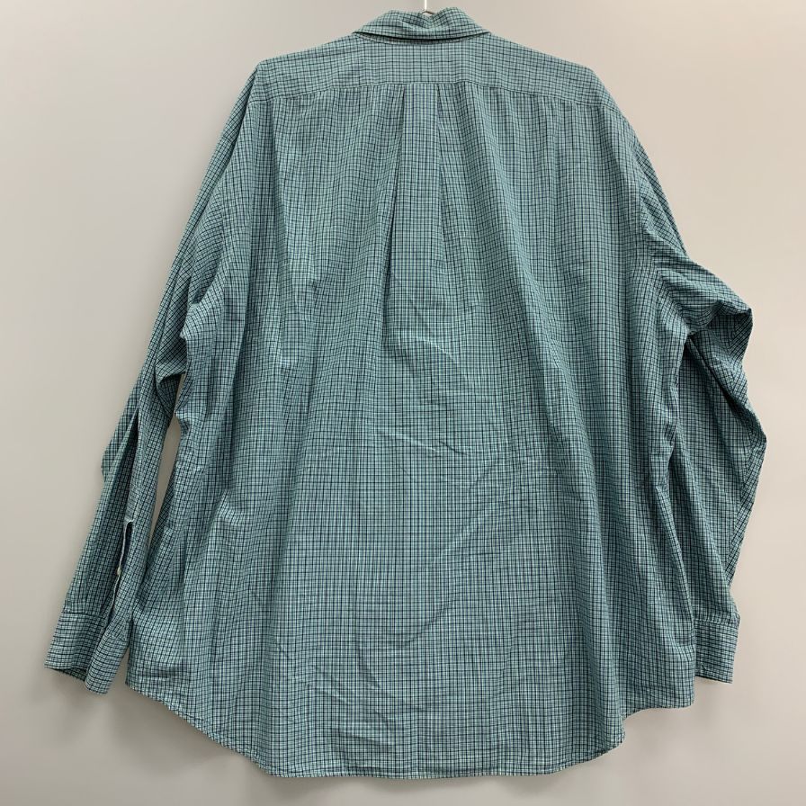 美品◆ポロ ラルフローレン ボタンダウンシャツ 90S オールド メンズ ブルー サイズXXL Polo Ralph Lauren 【AFB11】