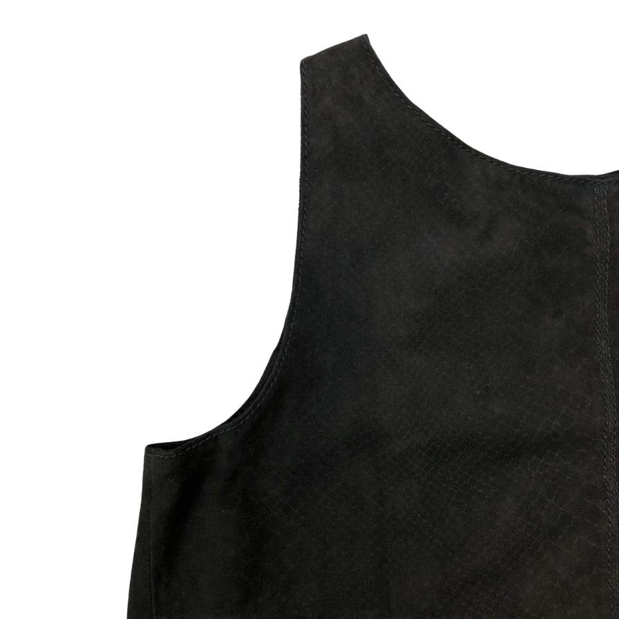 美品◆ディーゼル レザー ノースリーブ ワンピース 羊革 レディース サイズXS ブラック DISEL Dress and Impress 【AFB31】