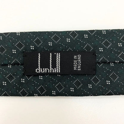 ダンヒル 総柄 ネクタイ グリーン メンズ イギリス製 Dunhill【AFI6】