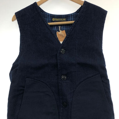 新品同様◆ザ ラギッド クロージング 道着クロスベスト  メンズ サイズL ブルー the rugged clothing 【AFB36】