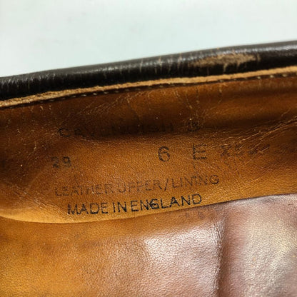 クロケット&ジョーンズ スエード タッセルローファー 6212-3095-01 ブラウン サイズ6E メンズ 革靴 CROCKETT&JONES CAVENDISH3 ローファー 約24.5cm【LA】【中古】