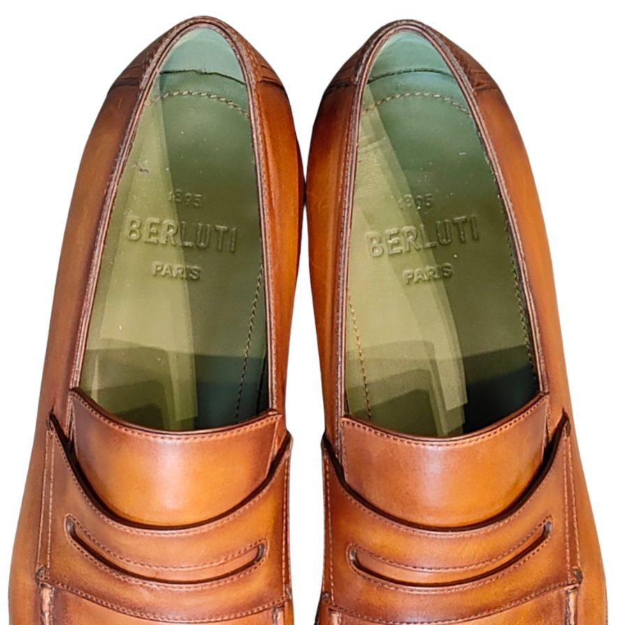 ベルルッティ アンディ 1213T ローファー パティーヌ ブラウン メンズ サイズUK9 BERLUTI ローファー 約27.5cm【LA】【中古】