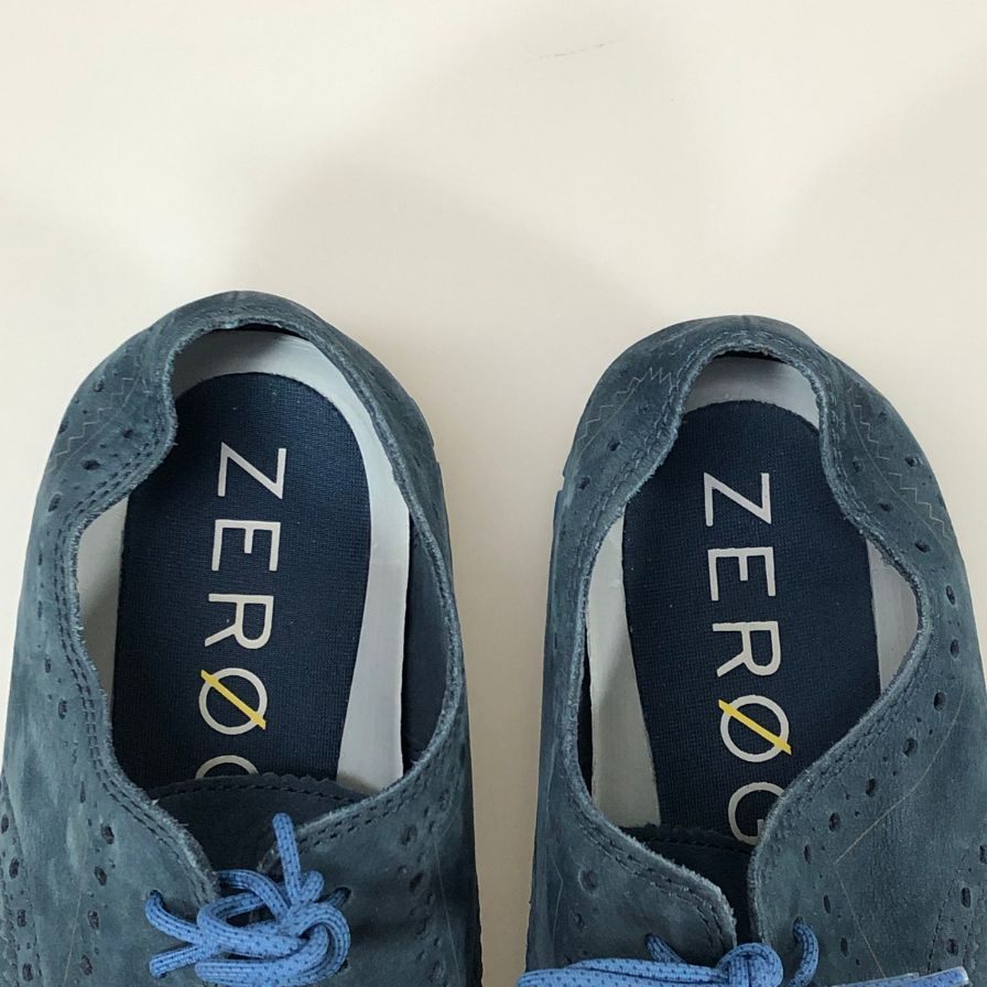 コールハーン ウイングチップ ゼログランド C35184 メンズ サイズ8.5 ブルー系 COLE HAAN ZEROGRAND 約26.5cm【AFC2】