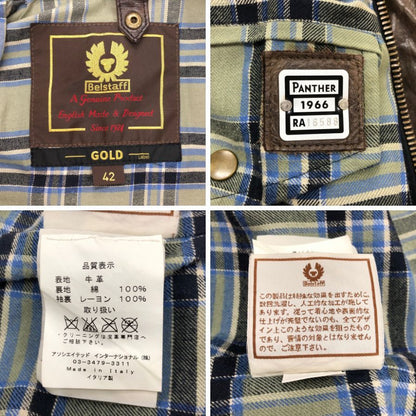 美品◆ベルスタッフ トライアルマスター ゴールドラベル パンサージャケット ブラウン メンズ サイズ42 Belstaff Trialmaster Panther Jacket 【AFG1】