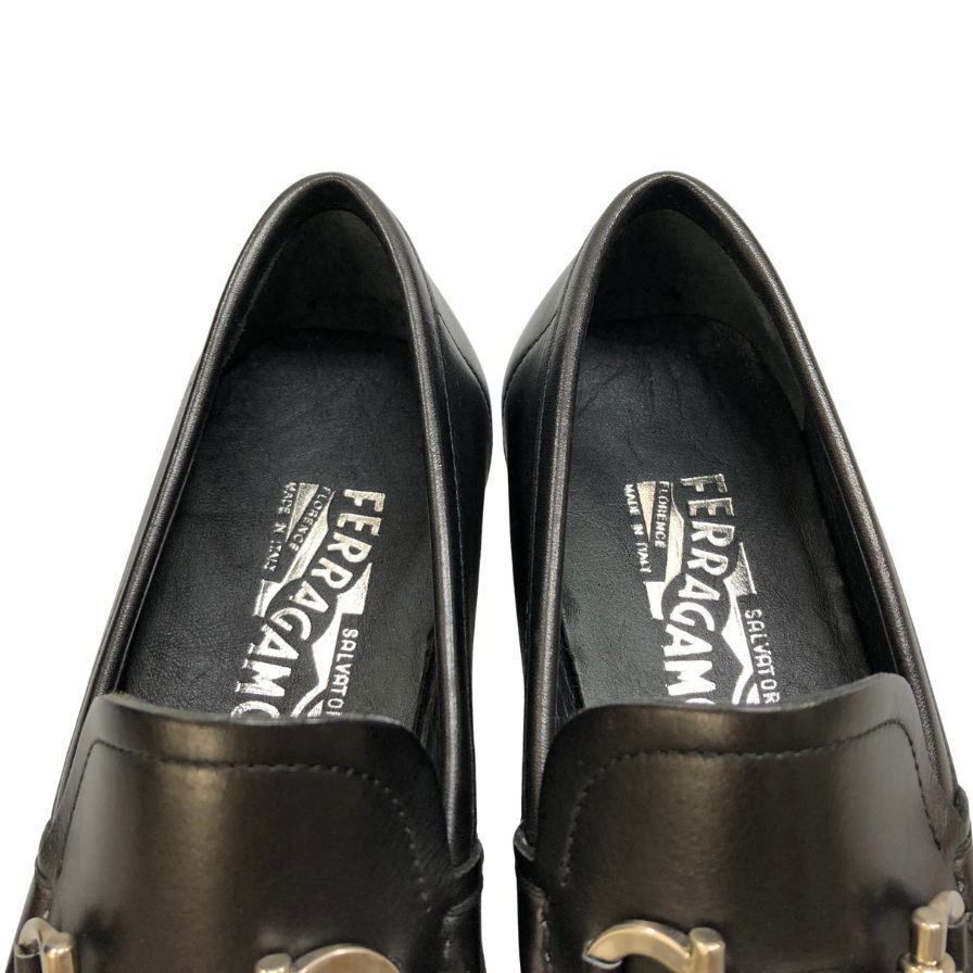 フェラガモ ローファー 14503 ビット ドライビング カーフ ブラック サイズUK7.5 Salvatore Ferragamo 約26.0cm【AFC44-2】