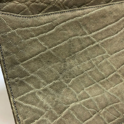 JRA認証付 エキゾティックレザー エレファント ブリーフケーズ ビジネスバッグ メンズ グレー【AFE3】