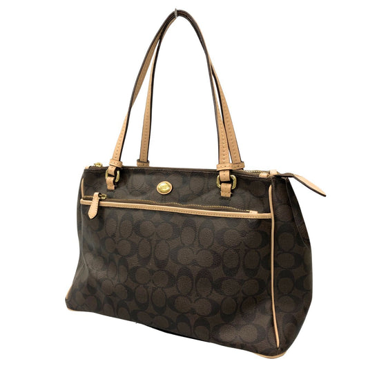 コーチ ハンドバッグ ペイトン シグネチャー ブラウン PVC×レザー レディース F32838 COACH【AFE12】